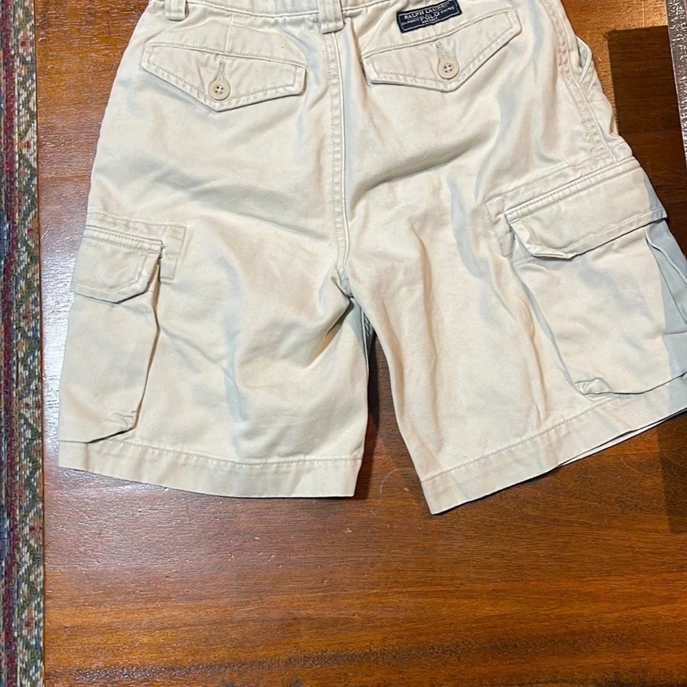 Ralph Lauren Tan Cargo Shorts Casual Style